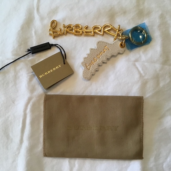 Burberry Gold Festive Charms Keyfobs - Picture 1 of 7